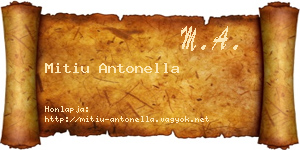 Mitiu Antonella névjegykártya